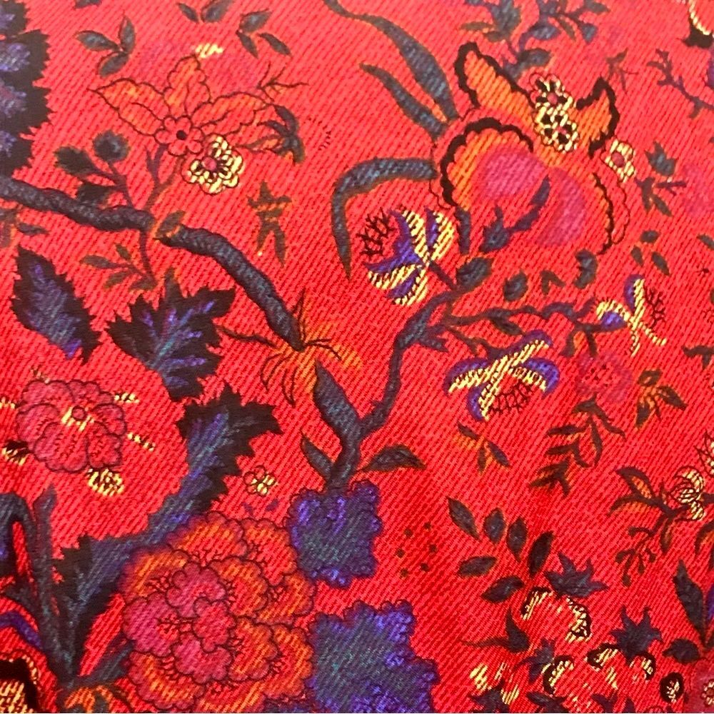 VTG 80s Peri Petites Red Floral Dress Shoulder Pads NWT Deadstock Size 8 - Picture 4 of 5